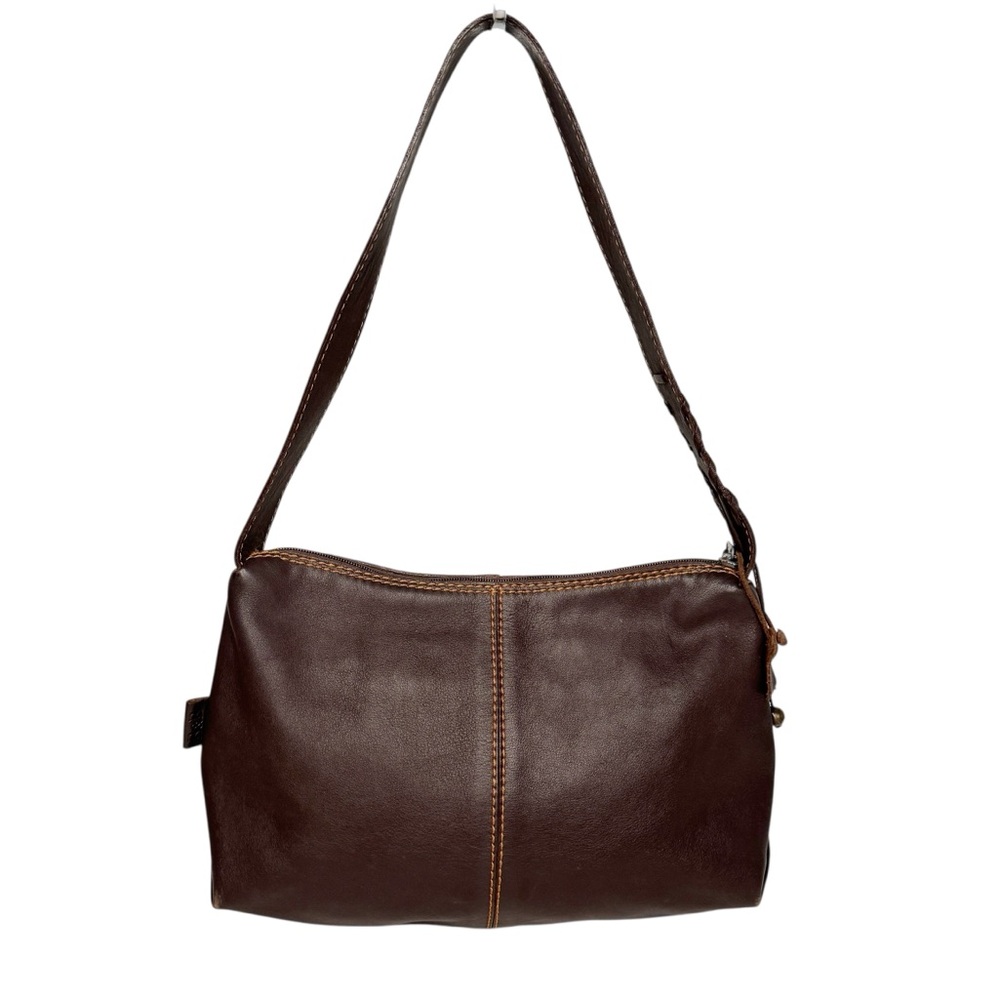 BOOTS N BAGS BROWN LEATHER SHOULDER BAG